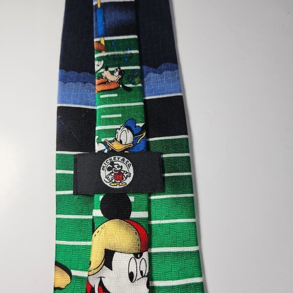Mickey Mouse Football Necktie Men's 100% Silk Tie Made in Korea Mickey &… Co - Picture 3 of 11